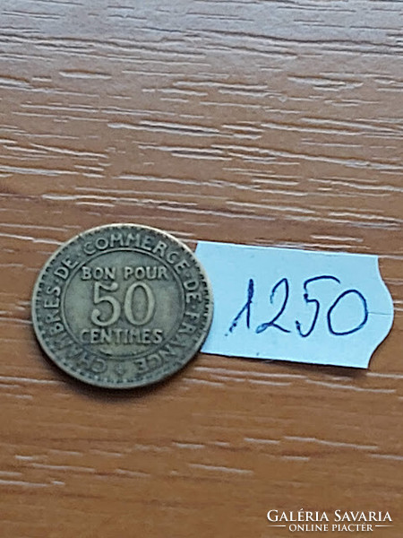 France 50 centimeter 1923 aluminum bronze 1250