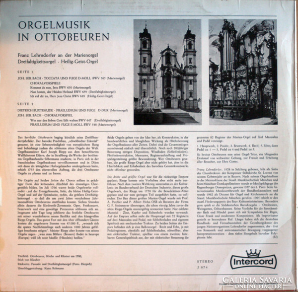 Johann Sebastian Bach / Dietrich Buxtehude - Franz Lehrndorfer - Orgelmusik In Ottobeuren (LP)