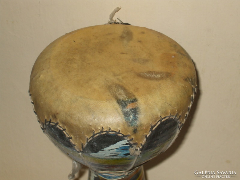 African leather-topped drum,