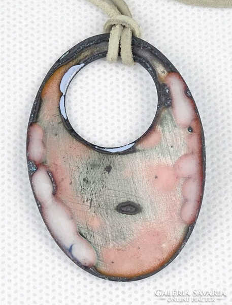 1Q370 barkos bea: fire enamel necklace