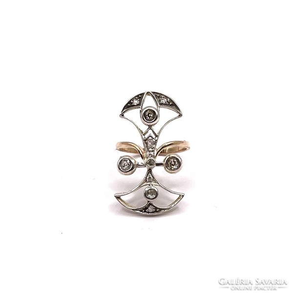 4381. Art Deco Gyűrű Gyémántokkal