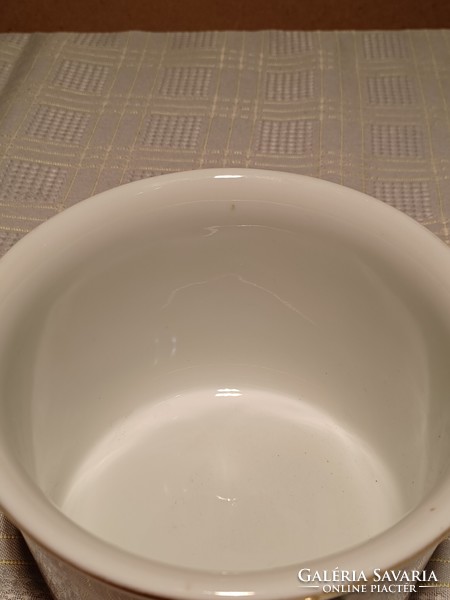 Old porcelain koma mug with violet pattern