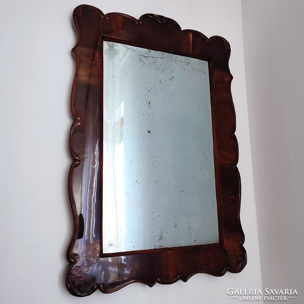 Refurbished walnut svartnis mirror frame