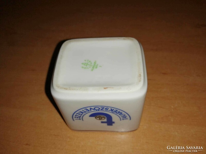 Hollóházi porcelán TAKARÉKSZÖVETKEZET feliratú cigaretta kínáló (1/K)