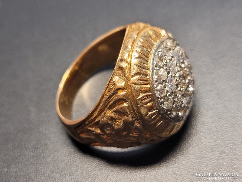 Brill ring, 18k gold, 18.9 g