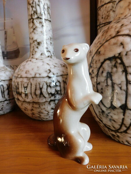 Polonne porcelain weasel from the Soviet era - 15 cm