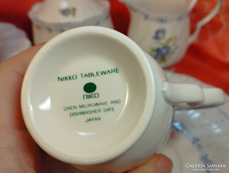 Nikko, quality Japanese porcelain coffee set for 6 people