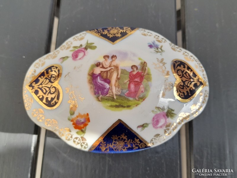 Meseszép Altwien Méhkas jelzéses bonbonier porcelán