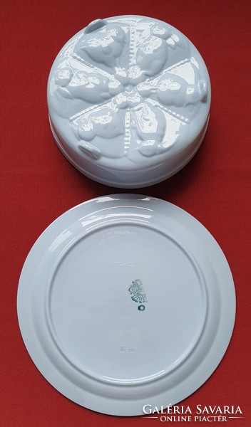 Villeroy & Boch húsvéti német porcelán sütőforma sütőtál tálaló tál tányér nyuszi csibe mintával