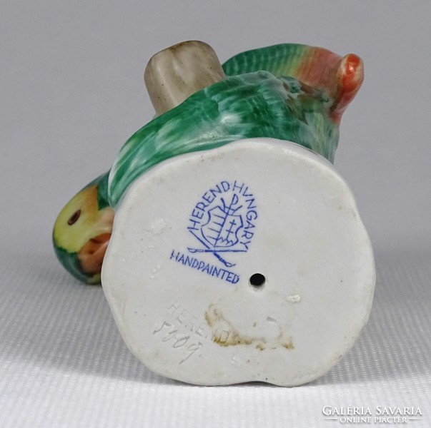 1Q618 old Herend porcelain parrot 12 cm