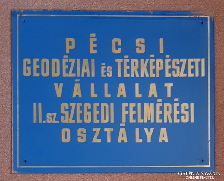 Szeged subdivision of the Pécs geodesy and cartography company wall board 2 pcs
