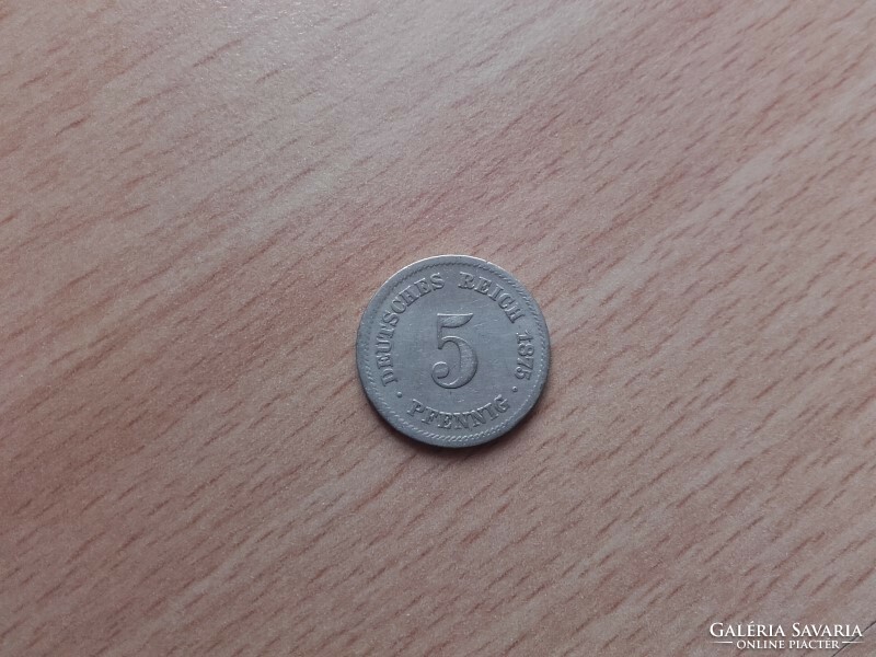 Germany 5 pfennig 1875 j