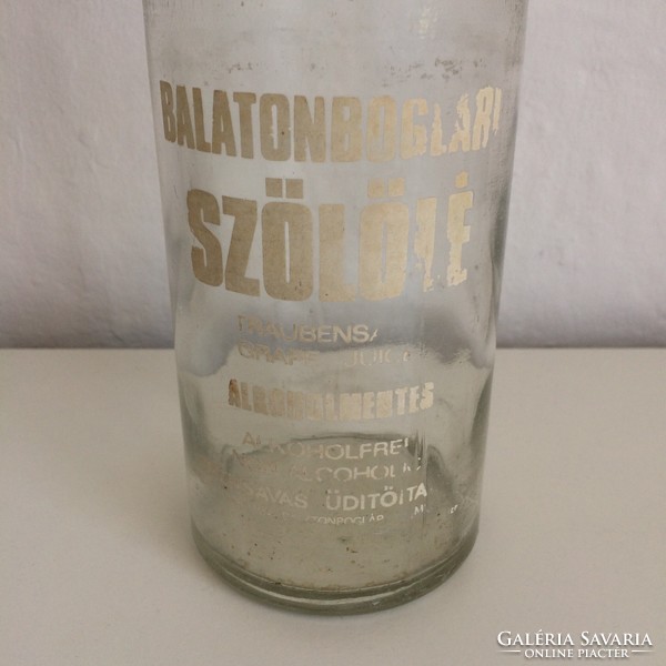 Balatonboglári szőlőlé feliratú üveg - Retro üdítős üveg