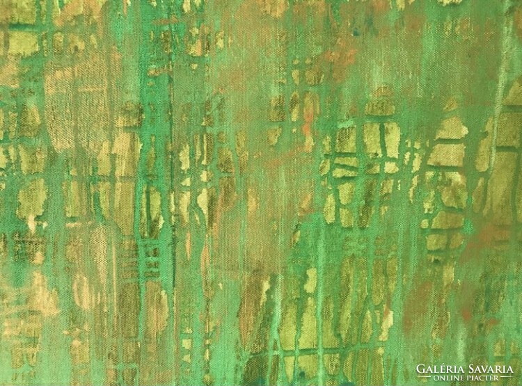 Green reset    75x60cm abstract kortárs egyedi kép