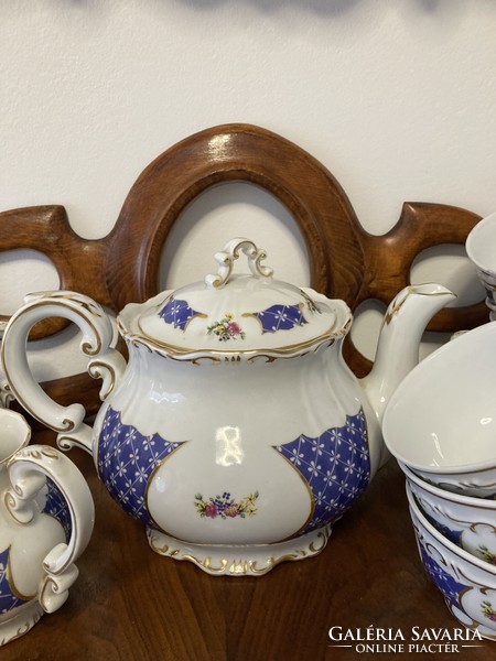 Zsolnay porcelain 6 pcs. Tea set, marie antoinette