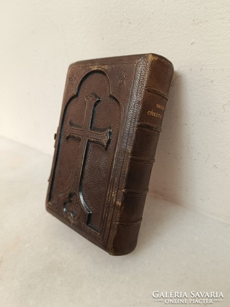 Antik francia nyelvű biblia szövegek Keresztény órák című vallásos könyv 8394