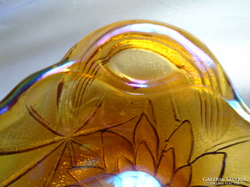 Fenton Carnival lüszteres, üveg asztalközép.