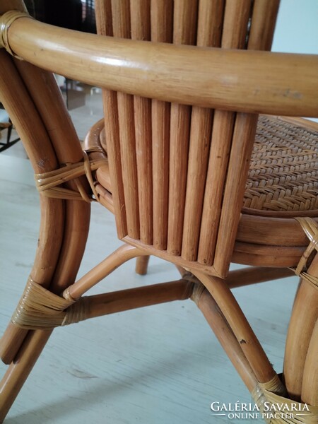 Bamboo, wicker chair - in a colonial atmosphere