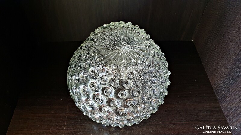 Spherical glass vase.