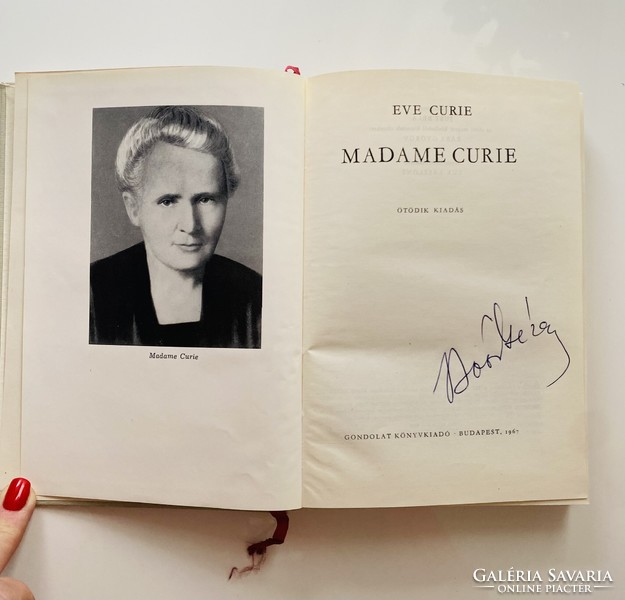 Eve Curie Madame Curie 1967 Gondolat kiadó Budapest