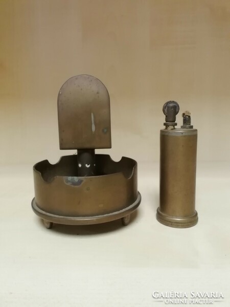 Military lighter with ashtray