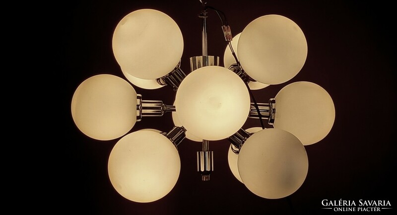 Mid- century sputnik atom  design 12 búrás mennyezeti lámpa. Alkudható!