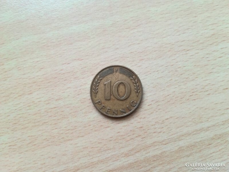 Németország 10 Pfennig 1949 J