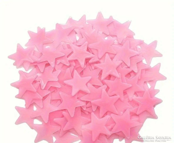 Pink 10 pcs. A phosphorescent star in one