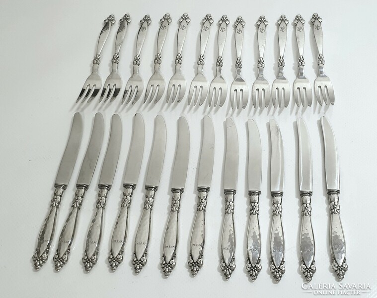 12 Personal, silver, wilkens&söhne, schloss kronborg 191-piece cutlery set