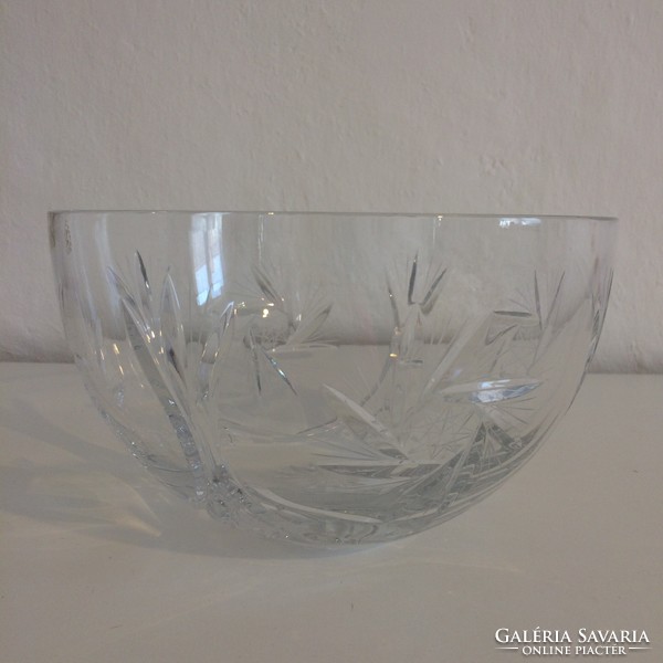 Párádi crystal round glass bowl - offering - table centre