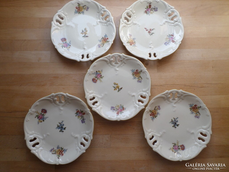 5 older volkstedt elfenbein Bavarian porcelain small plates 20.5 cm