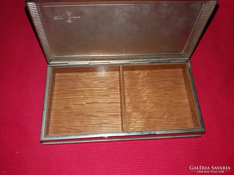 Old volan silver-plated alpaca table cigarette / cigar box box 15 x 9 x 3 according to pictures