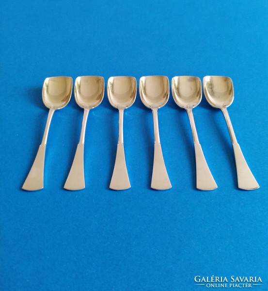 Silver 6-piece ice cream spoon in English style