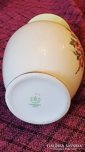 Old Hólloháza porcelain vase. 15 cm high.