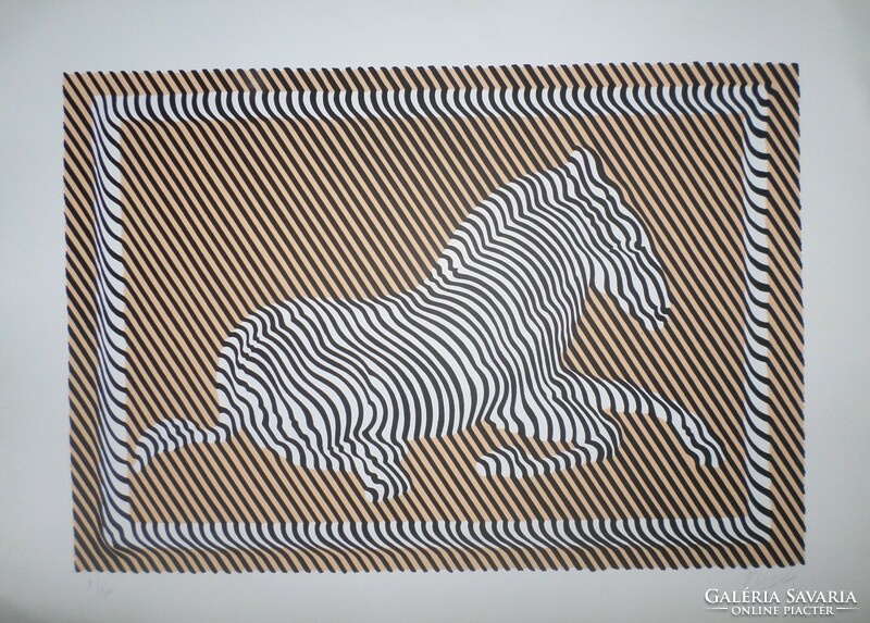 Victor Vasarely: Zebra (szitanyomat)