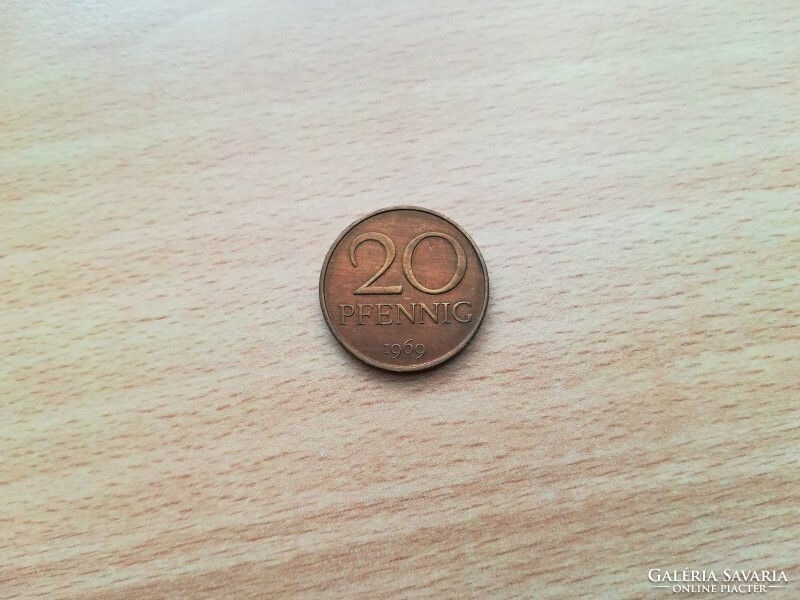 Germany (East Germany, GDR) 20 pfennig 1969 ef