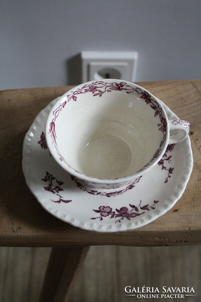 Mason's England Watteau lila angol fajansz csésze szett -ritka, kis hibával