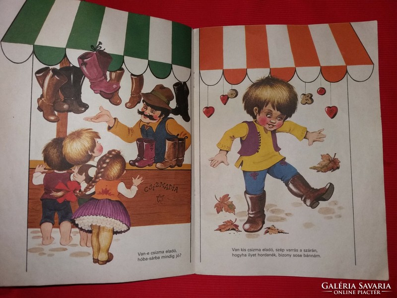 1980s Sándor Weöres: fair of fabulous picture books with drawings by Zsuzsa Füzes according to pictures