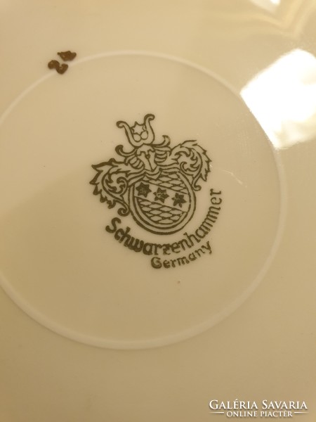 Nagyméretű Német Áttőrt szélű  porcelán disz tál