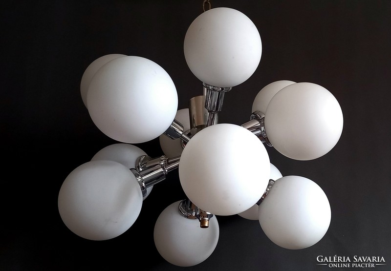 Mid- century sputnik atom  design 12 búrás mennyezeti lámpa. Alkudható!