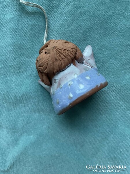Handcrafted ceramic angel bell