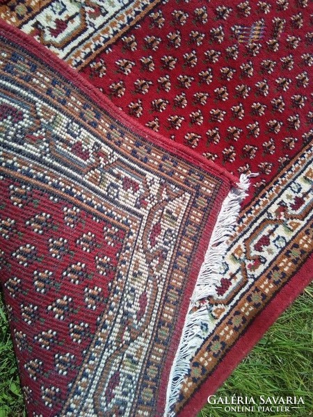 Antique, Antique: Iranian Bidjar Herati Pattern Hand Knotted Wool Runner Rug, Rarity