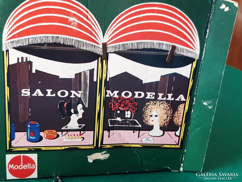 Vintage cardboard hairdressing salon 'model', 70s
