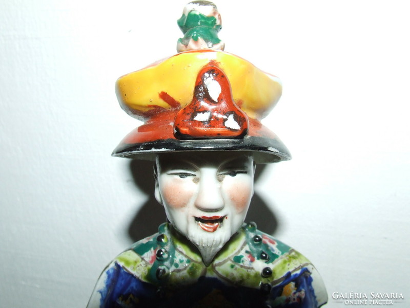 Beautifully painted, marked Chinese porcelain figurine