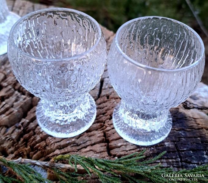 Retro Finnish iittala timo sarpaneva kekkerit glasses, the price is for 2 glasses