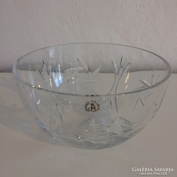 Párádi crystal round glass bowl - offering - table centre