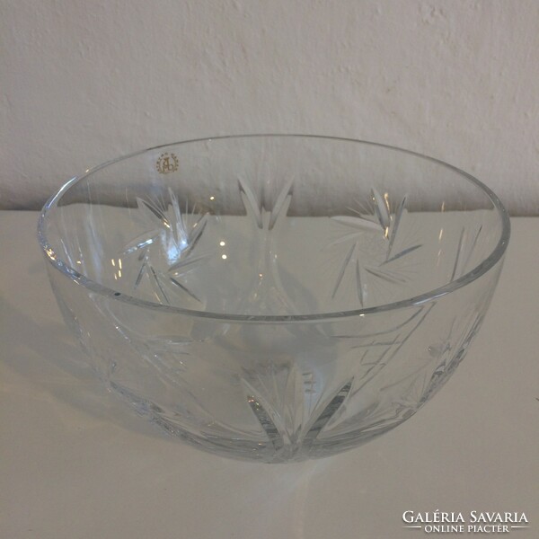 Párádi crystal round glass bowl - offering - table centre