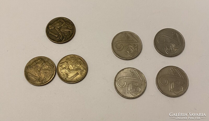 Czechoslovakia Czechia Czech 1 and 2 kroner metal money package