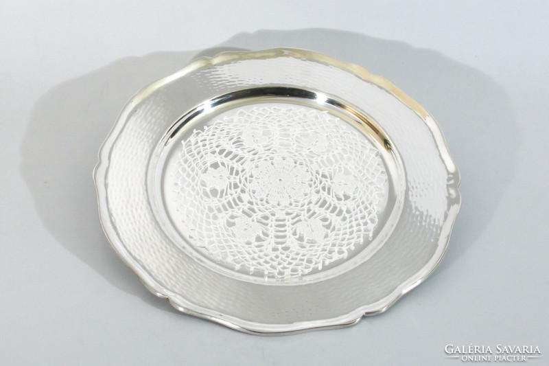 12 silver-plated dinner plates 30 cm | metal coaster plate coaster plate for Herend tableware lace