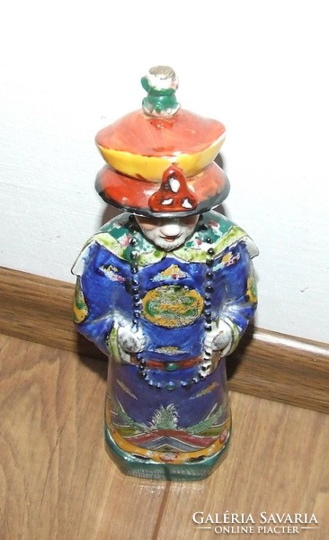 Beautifully painted, marked Chinese porcelain figurine